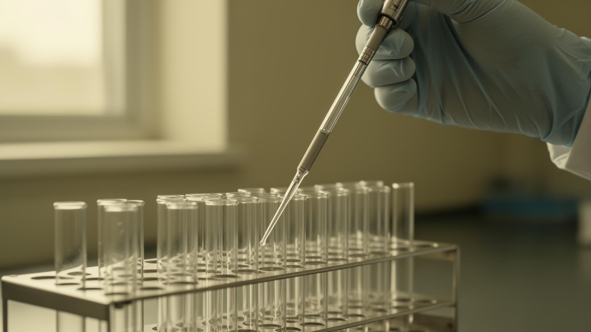 Pipette dispensing into laboratory test tubes — LONVÉ diagnostic science